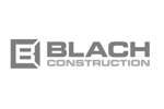 Blach Construction grayscale logo (626x417) or 3to2 aspect ratio - a top NoAm contractor using HammerTechGO construction safety intelligence software