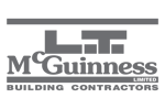 LTMcGuinness Building Contractors grayscale logo - a top ANZ contractor using HammerTech's construction safety intelligence software