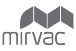 Mirvac builders grayscale logo - a top ANZ contractor using HammerTech's construction safety intelligence software