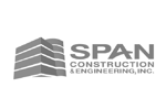 Span construction grayscale logo (626x417) or 3to2 aspect ratio - a top NoAm contractor using HammerTechGO construction safety intelligence software